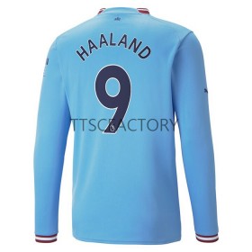 Maillot de Foot Manchester City Haaland 9 Domicile 2022-23 Manches Longues